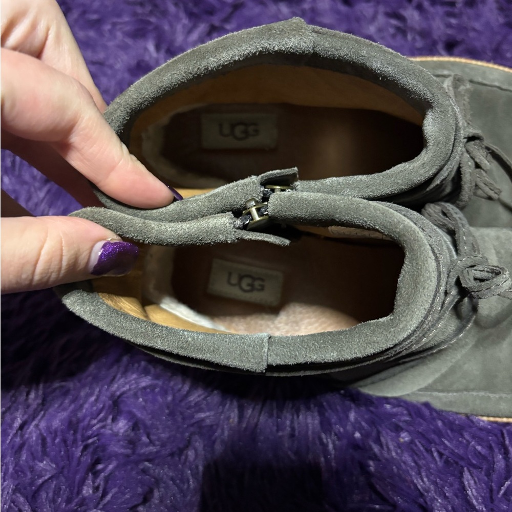 UGG Charcoal Suede Boots - Picture 7 of 15